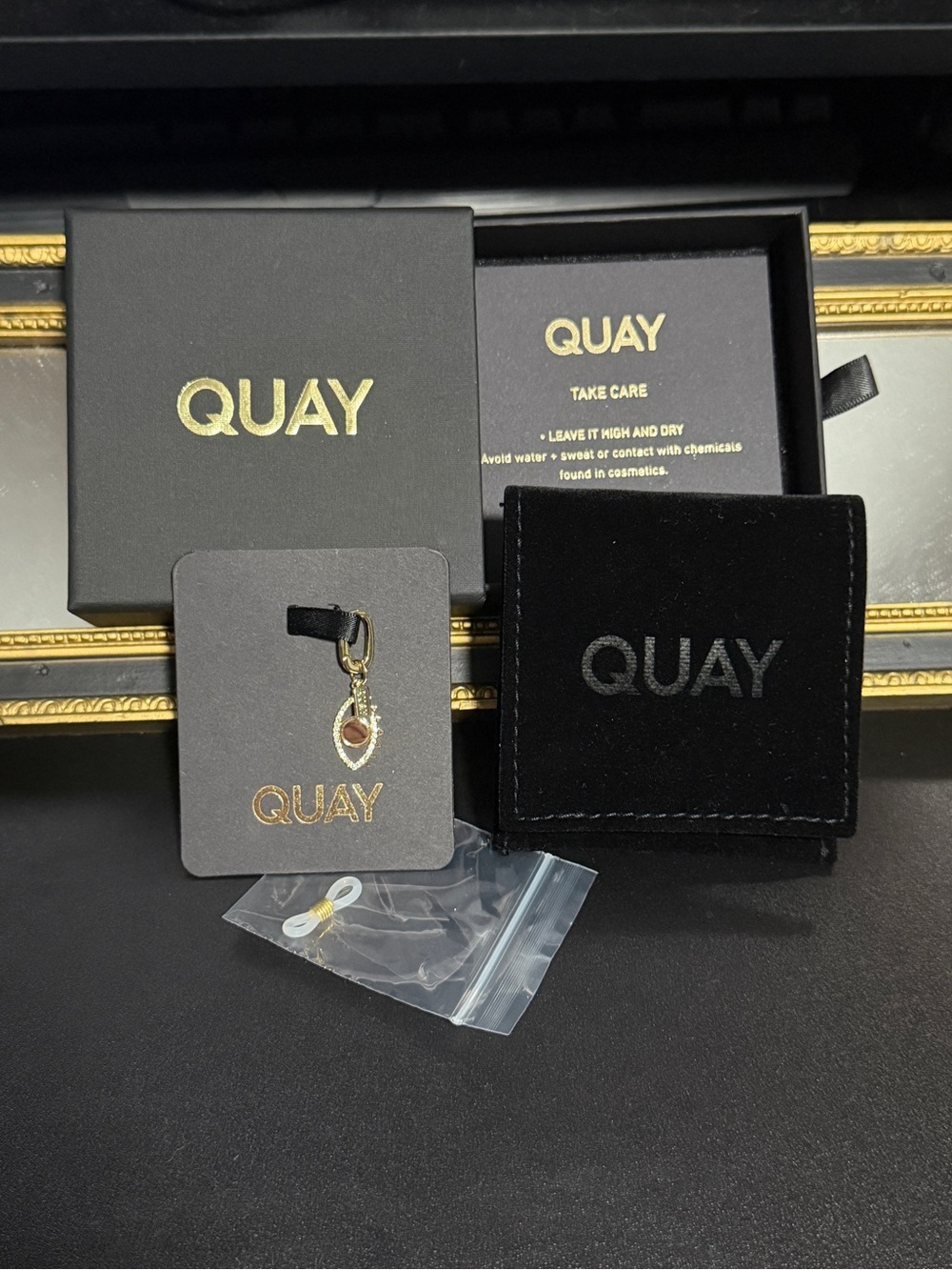 NIB Quay Australia Gold Eye “I See You” Charm - Picture 3 of 5